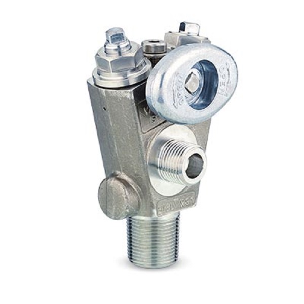 Spring loaded dual port cylinder valve for corrosive gases – D195S Spring loaded dual port cylinder valve for corrosive gases – D195S